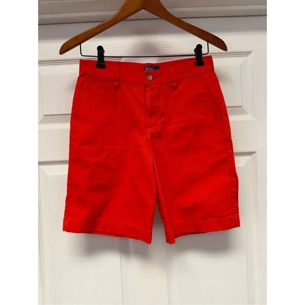 Polo by Ralph Lauren Boys Orange Bermuda Shorts sz 14 NWOT
